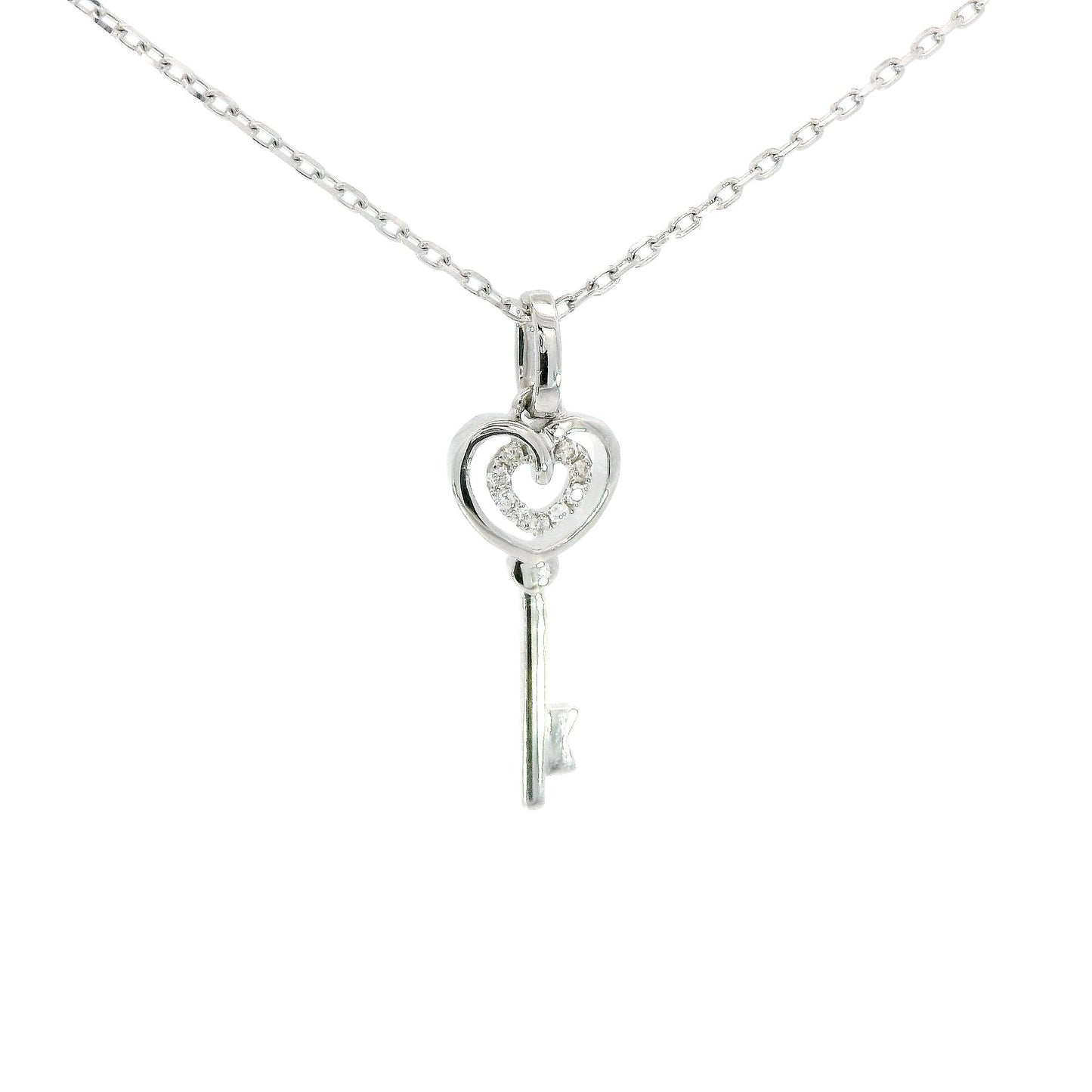 18k Diamond Pendant - Key