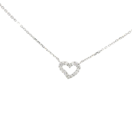 18k Diamond Heart Necklace